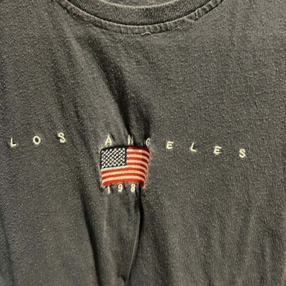 One size fits all brandy melville t-shirt. Navy blue, says Los Angeles 1984 - Picture 4 of 4